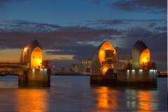 THAMES BARRIER AT SUNSET by Terry Luckings